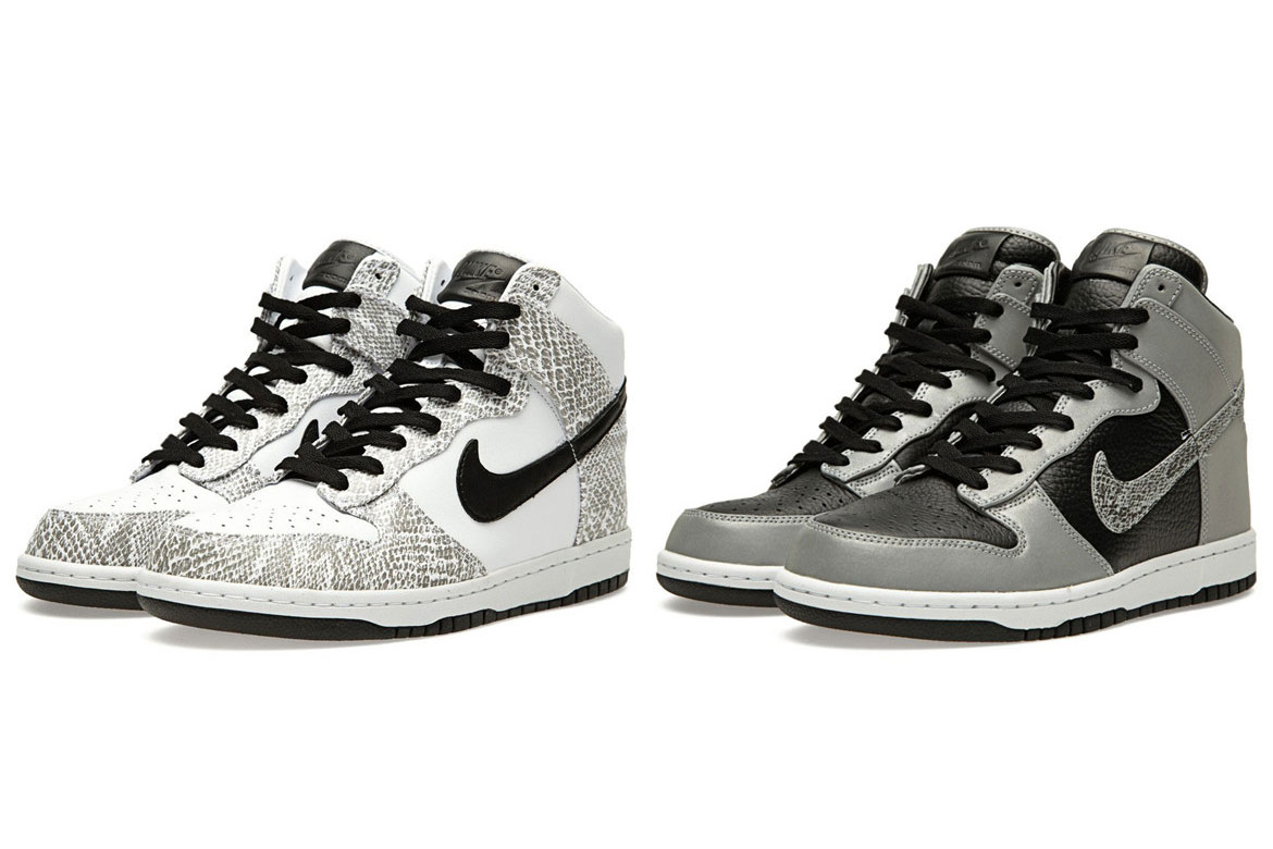 重现经典配色!nike dunk high premium sp "cocoa snake" 系列鞋款